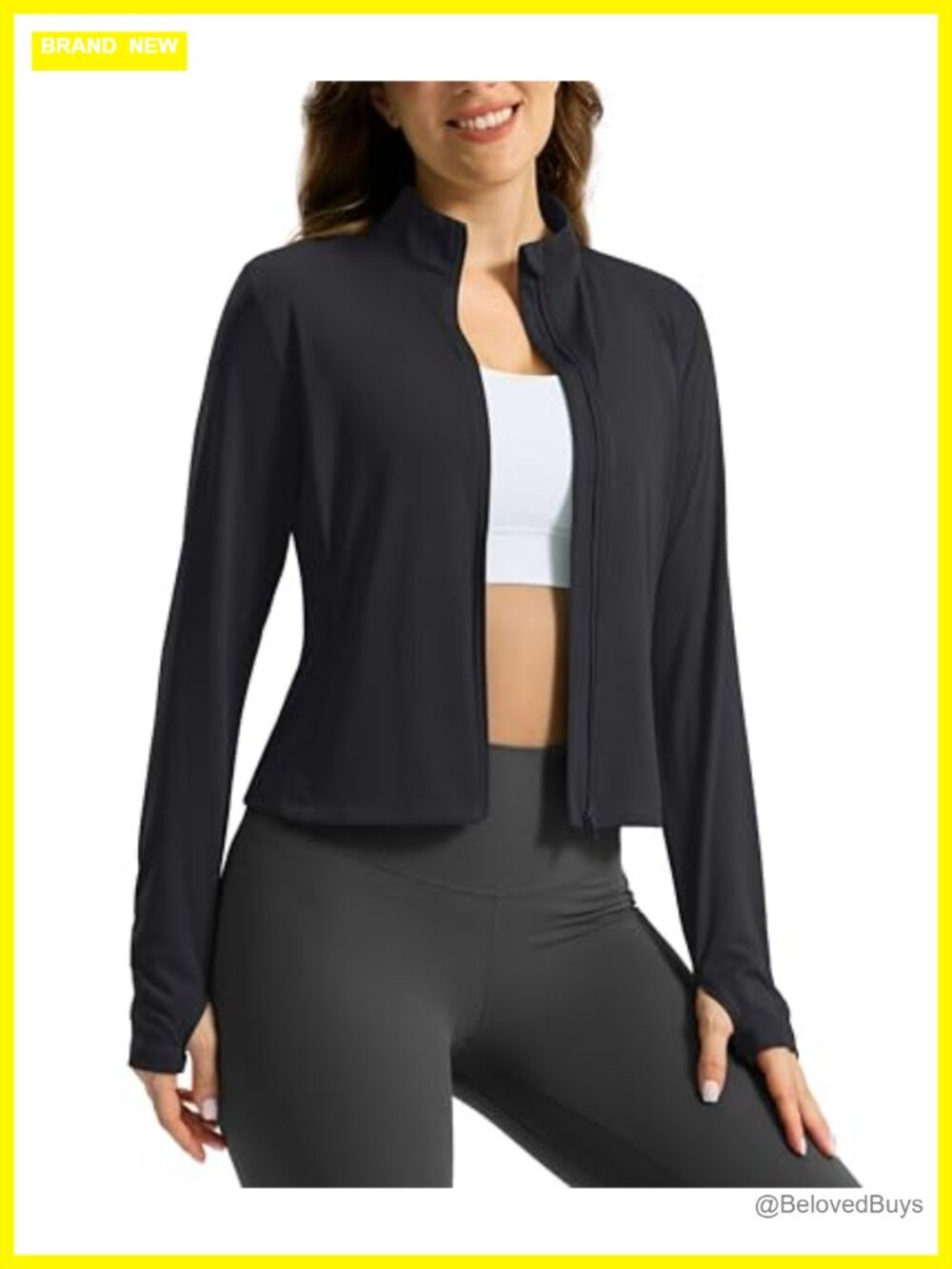 UPF 50+ Lightweight Athletic Jacket Zip Pockets